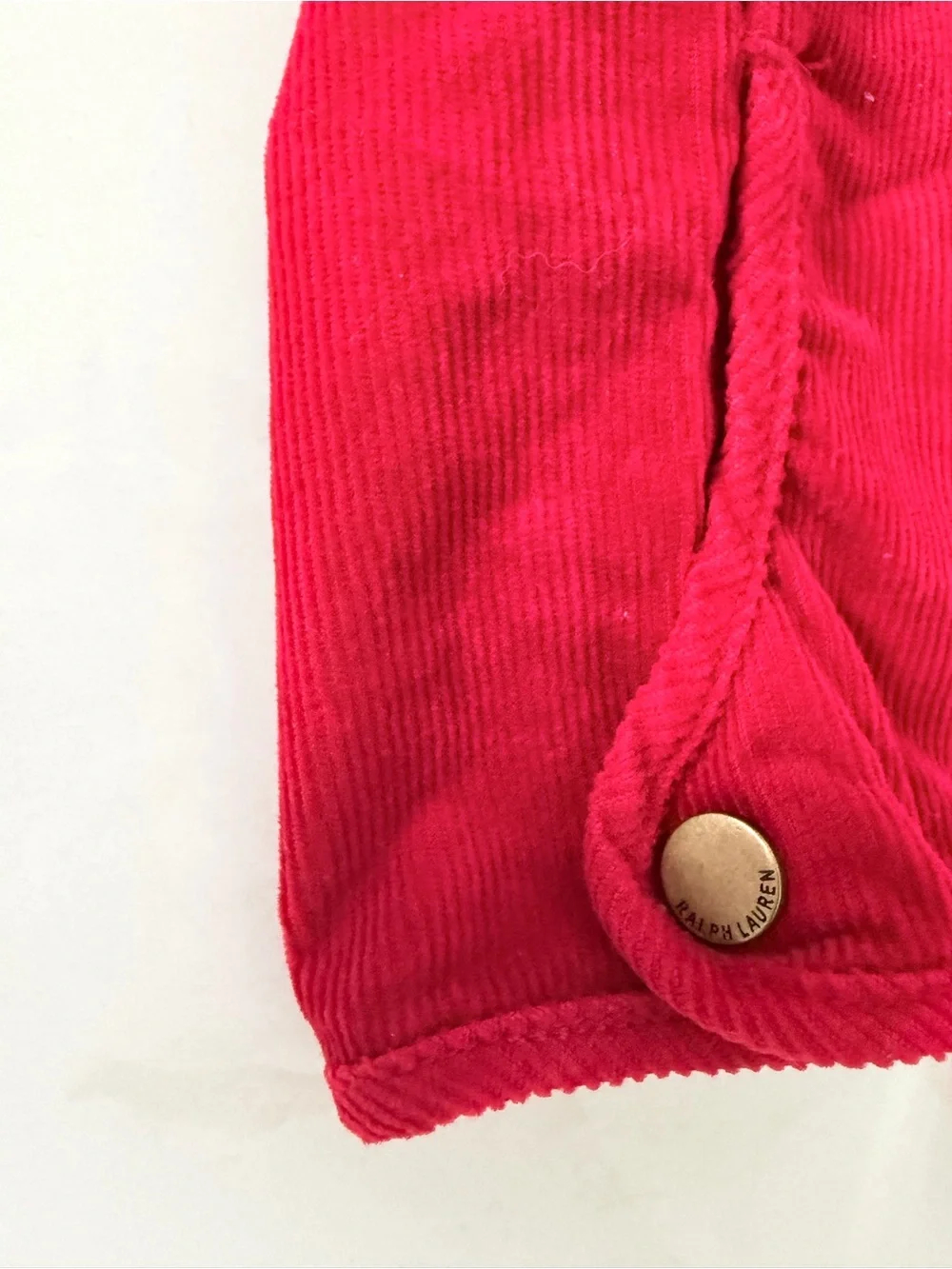 Ralph Lauren Cream Bear Sweater with Red Corduroy Pants